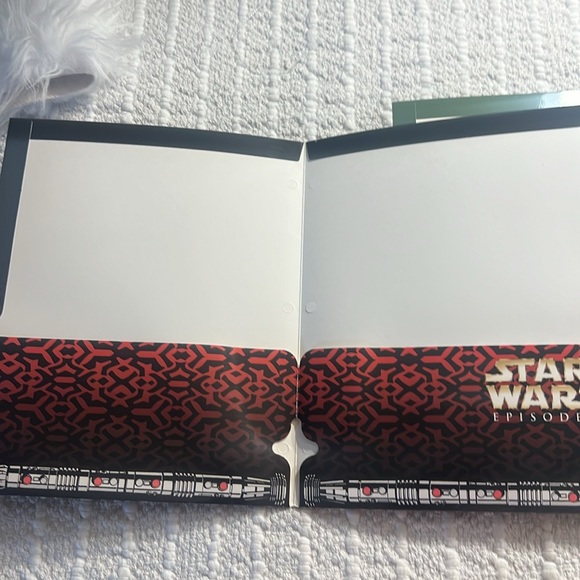 Vintage Star Wars Episode 1 Darth Maul & JEDI Printed Pockets Folder Set Of 2 - Picture 6 of 7